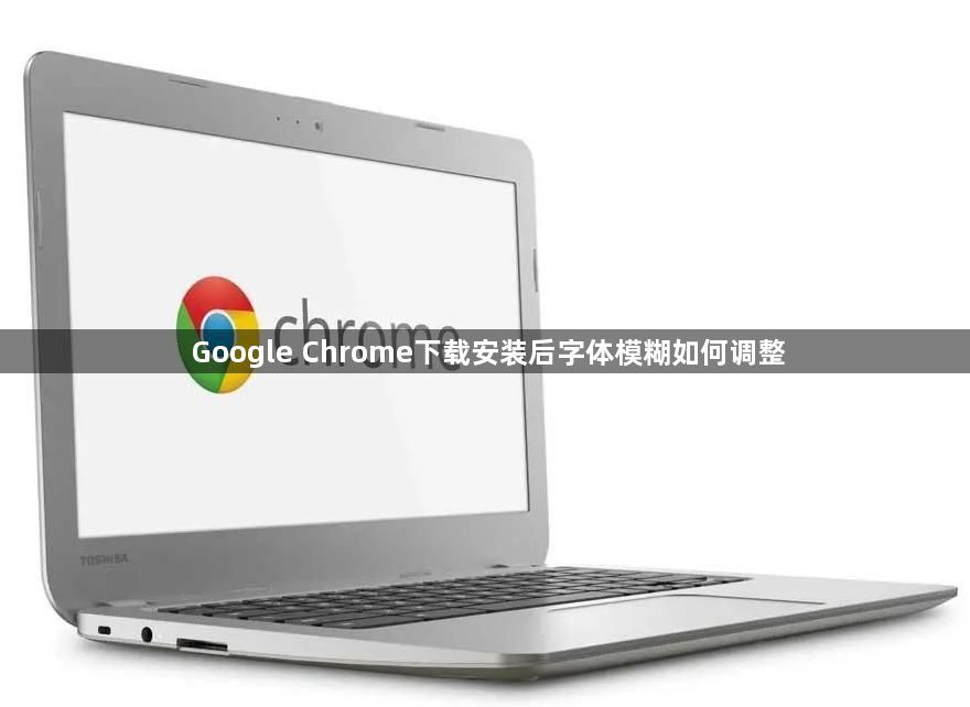 Google Chrome下载安装后字体模糊如何调整1