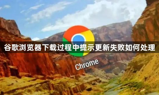 谷歌浏览器下载过程中提示更新失败如何处理1