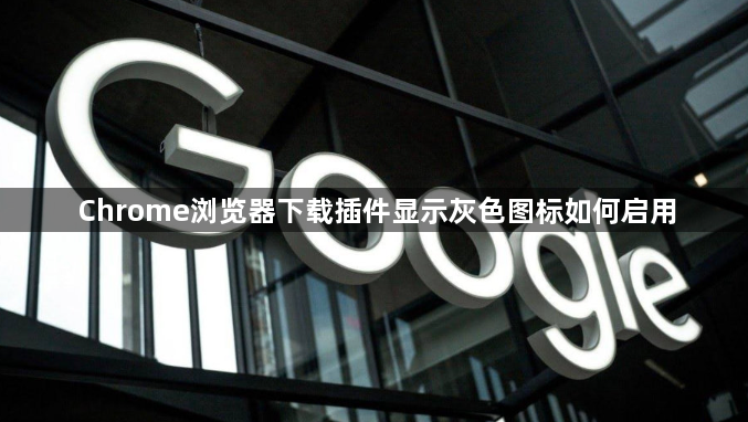 Chrome浏览器下载插件显示灰色图标如何启用1