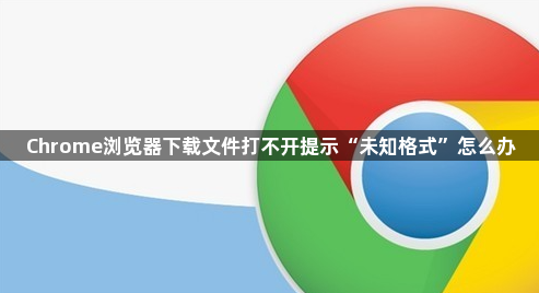 Chrome浏览器下载文件打不开提示“未知格式”怎么办1