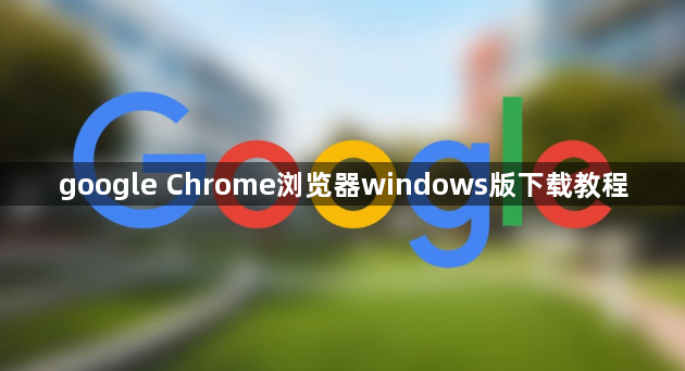 google Chrome浏览器windows版下载教程1