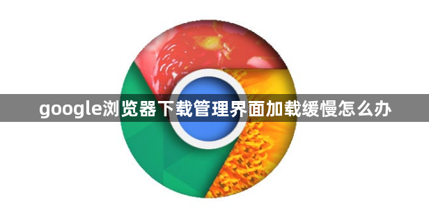 google浏览器下载管理界面加载缓慢怎么办1