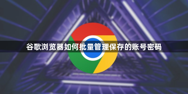 谷歌浏览器如何批量管理保存的账号密码1