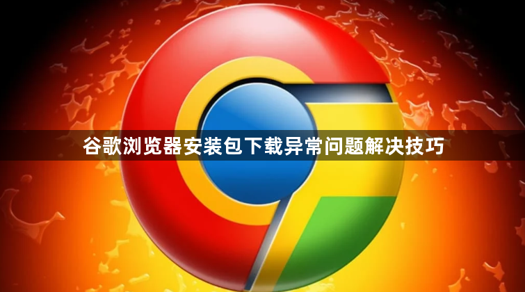 谷歌浏览器安装包下载异常问题解决技巧1