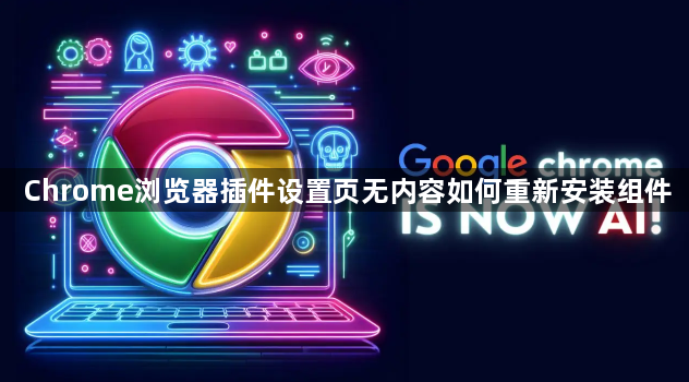 Chrome浏览器插件设置页无内容如何重新安装组件1
