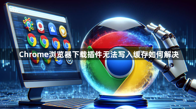Chrome浏览器下载插件无法写入缓存如何解决1