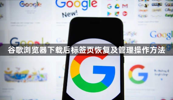 谷歌浏览器下载后标签页恢复及管理操作方法1