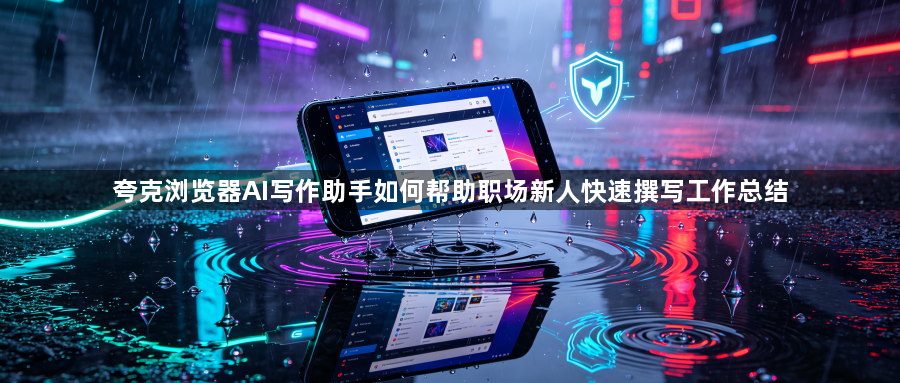 夸克浏览器AI写作助手如何帮助职场新人快速撰写工作总结1