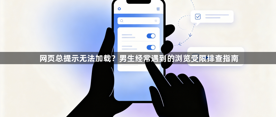 网页总提示无法加载?男生经常遇到的浏览受限排查指南1