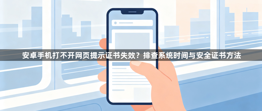 安卓手机打不开网页提示证书失效？排查系统时间与安全证书方法1