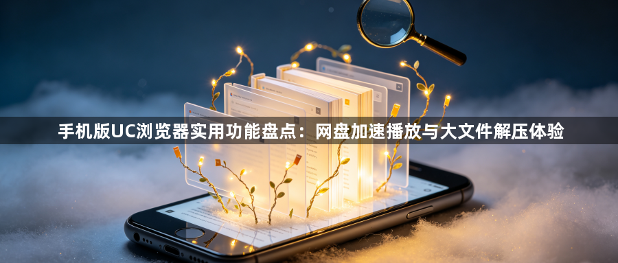 手机版UC浏览器实用功能盘点:网盘加速播放与大文件解压体验1