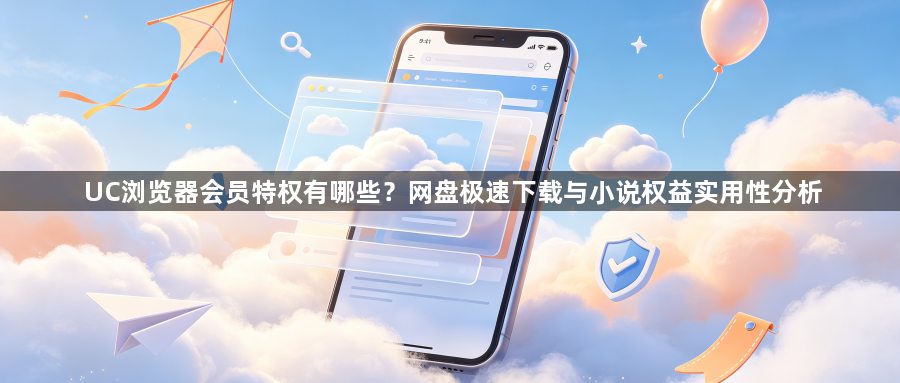 UC浏览器会员特权有哪些？网盘极速下载与小说权益实用性分析1