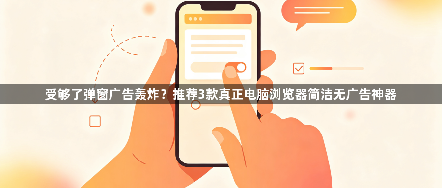 受够了弹窗广告轰炸？推荐3款真正电脑浏览器简洁无广告神器1